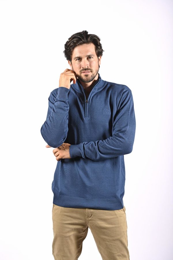 Ce pull Salford bleu jean
