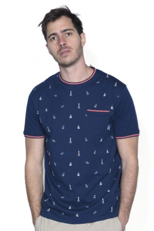 t-shirt Wardo bleu