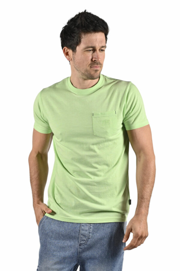 T-SHIRT POCHOT VERT PISTACHE